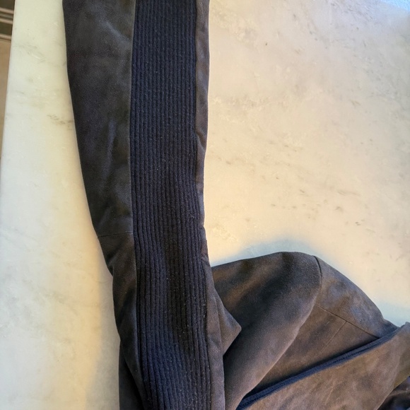 WOMENS VINCE NAVY LAMBSKIN LEATHER ZIP JACKET SIZE XL - Picture 8 of 9